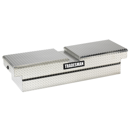 Tradesman Aluminum Gull Wing Cross Bed Truck Tool Box w/Push Button (70in.) - Brite 9150PB 9150PB User 1