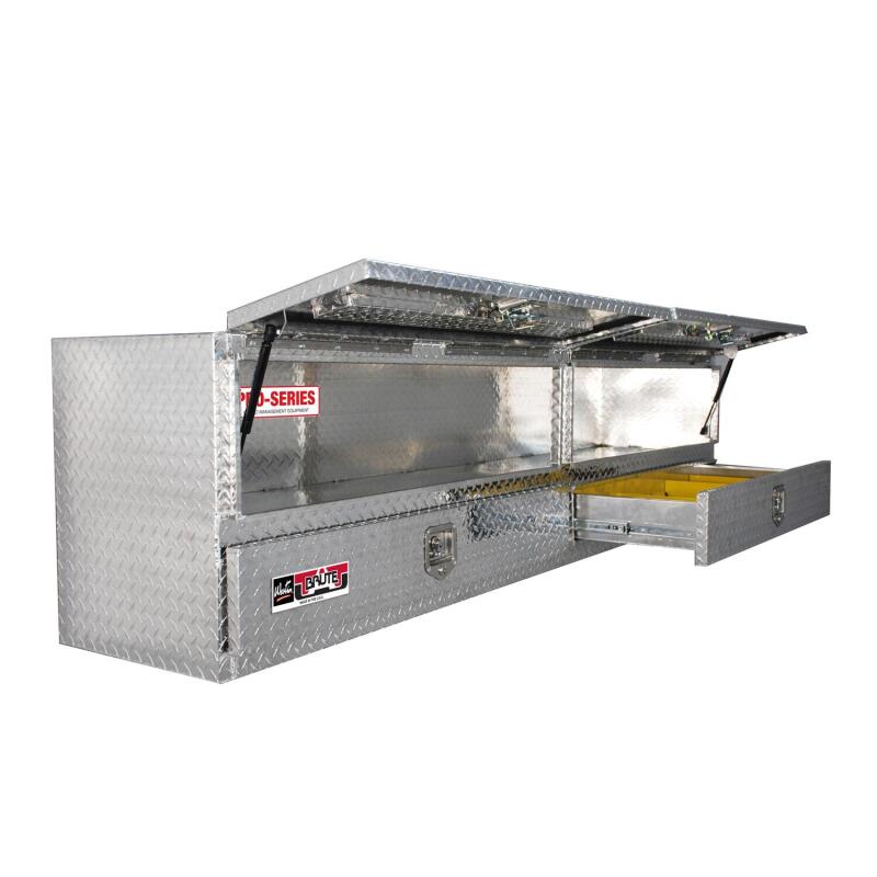 Westin/Brute High Cap 96in Stake Bed Contractor TopSider w/ Bottom Drawers - Aluminum 80-TB400-96D-BD 80-TB400-96D-BD Photo - Primary