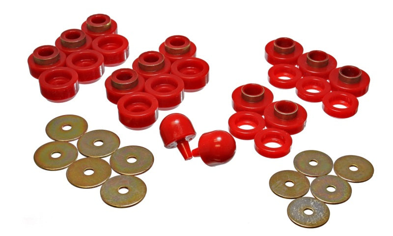 Energy Suspension Body Mount Set Red Jeep Wrangler All 1997-2006 2.4107R Photo - Primary