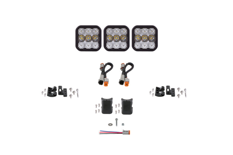Diode Dynamics SS5 Sport Universal CrossLink 3-Pod Lightbar - White Combo DD6792 DD6792 Photo - Primary