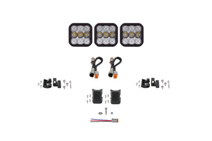 Diode Dynamics SS5 Sport Universal CrossLink 3-Pod Lightbar - White Combo DD6792 DD6792 Photo - Primary