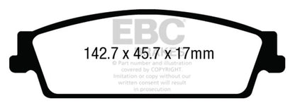 EBC Disc Brake Pad Set UD1707 Photo - Primary