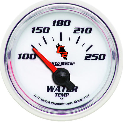 Autometer Gauge, Water Temp, 2 1/16", 100-250 Deg F, Electric, C2 7137 Photo - Primary