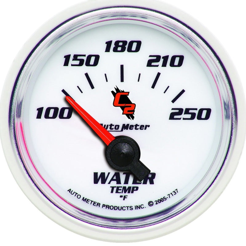 Autometer Gauge, Water Temp, 2 1/16", 100-250 Deg F, Electric, C2 7137 Photo - Primary