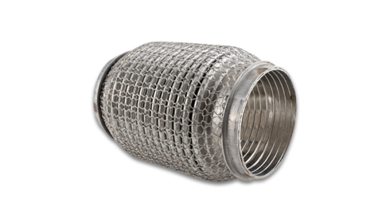Vibrant SS Flex Coupling w/ Interlock Liner and Mesh Braid 3in Inlet/Outlet x 6in long 66006 66006 Photo - Primary