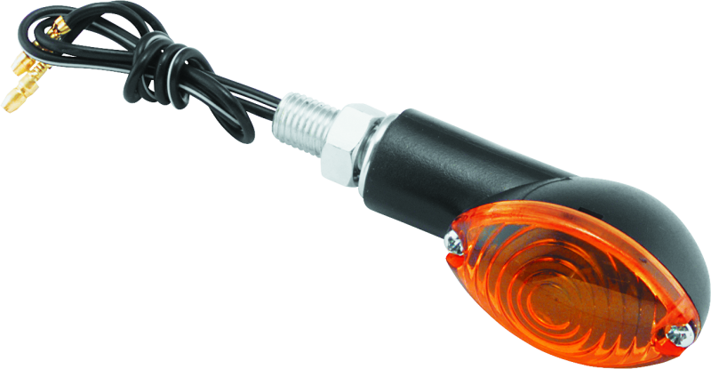 BikeMaster Ministalk Marker Light Oval - Black/Amber 266016 266016 Photo - Primary