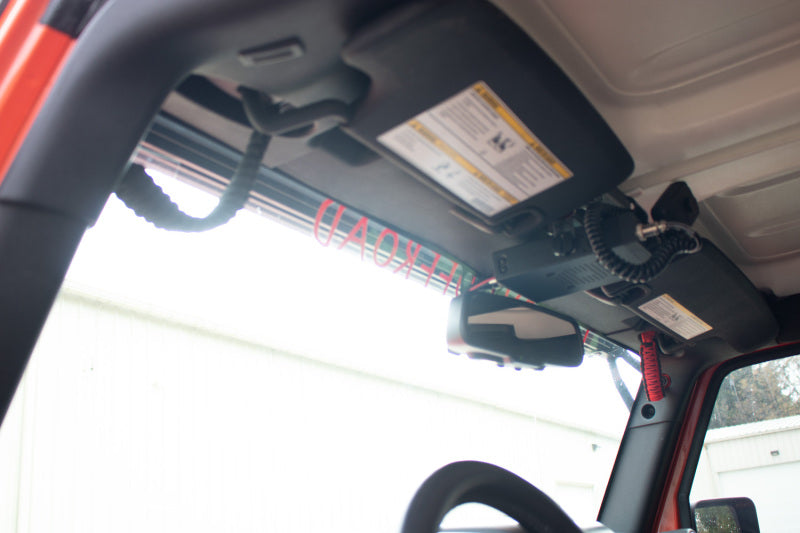 Fishbone Offroad 07-18 Wrangler JK A Pillar Sound Bar Black Paracord Grab Handles FB55283 FB55283 Photo - lifestyle view