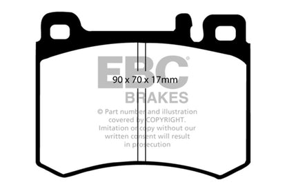 EBC 86-89 Mercedes-Benz 560 SL Ultimax Front Brake Pads UD424 UD424 Photo - Primary
