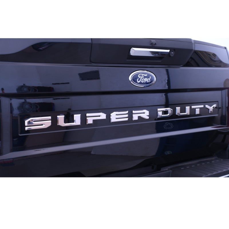Putco Ford Super Duty Letters (Stamped/Stainless Steel) Tailgate/Back 55552FD Photo - Primary
