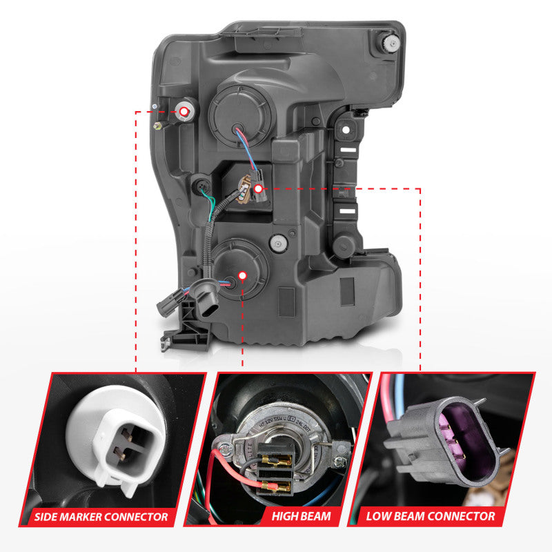 Anzo LED Headlights 17-18 Ford F-250 Projector Plank-Style 111388 User 5