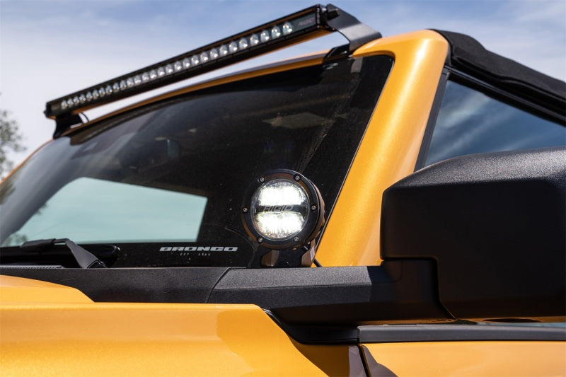 Ford Racing 2021+ Ford Bronco Mirror Mounted 4in Rigid LED Lights Kit M-15200K-BML M-15200K-BML Photo - Mounted