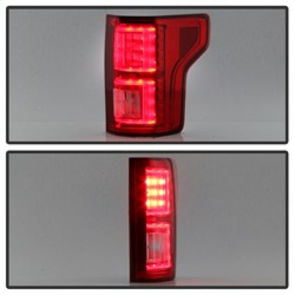 Spyder Ford F150 2015-2017 Light Bar LED Tail Lights - Red Clear ALT-YD-FF15015-LBLED-RC 5083692 5083692 Photo - Unmounted