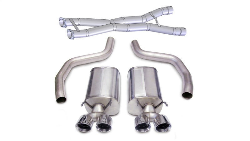 Corsa Performance Corsa 12-13 Chevrolet Corvette C6 ZR1 Sport Cat-Back Dual Rear Exit 14164CB3 Photo - Primary