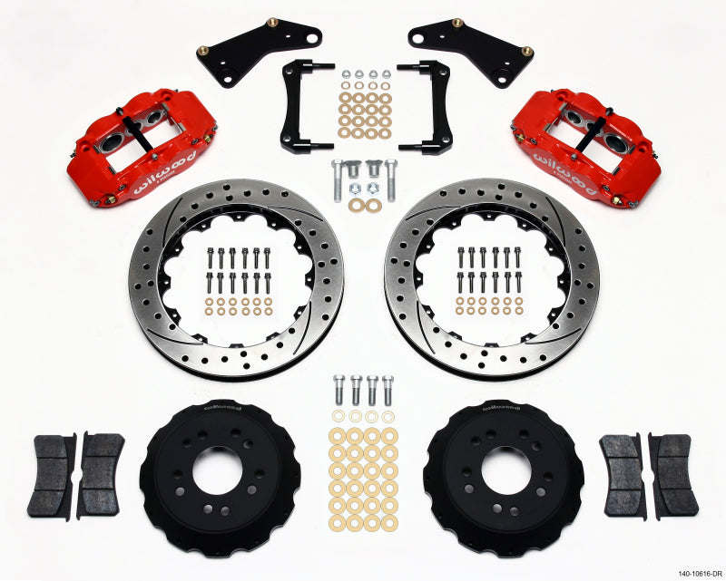 Wilwood Narrow Superlite 6R Front Hat Kit 13.06in Drill Red 65-82 Corvette C2/C3 140-10616-DR 140-10616-DR Photo - Primary