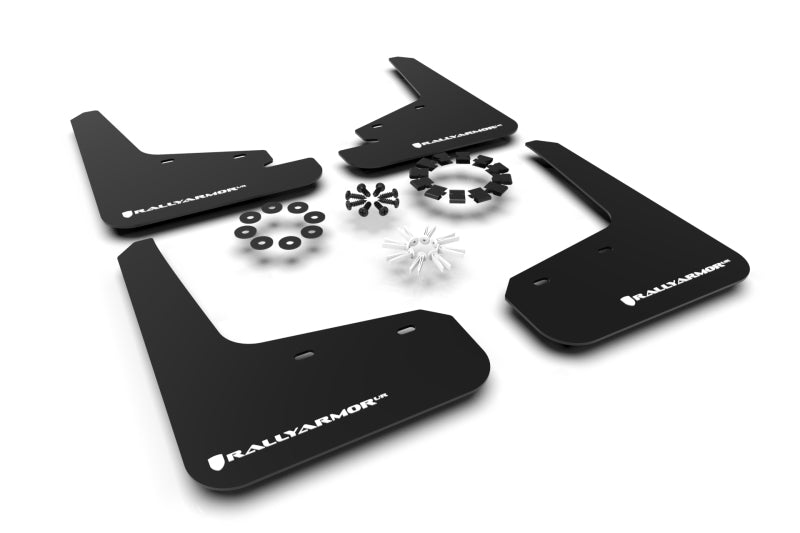 Rally Armor 20-21 Tesla Model Y UR Black Mud Flap w/ White Logo MF72-UR-BLK/WH MF72-UR-BLK/WH Photo - Primary