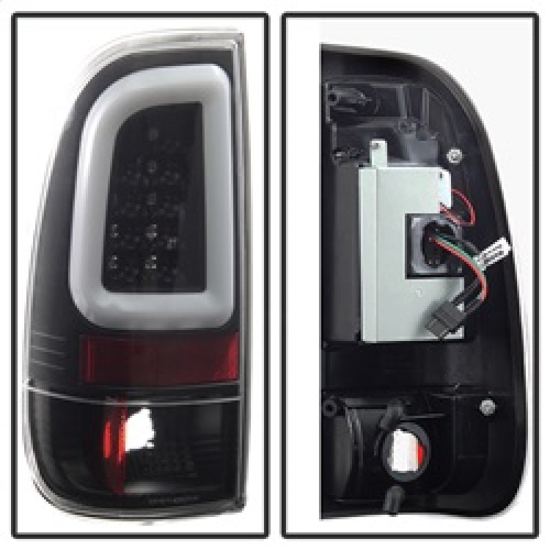 Spyder 97-03 Ford F150 Stylsd. F250/350 V3 Light Bar LED Tail Lights - Blk ALT-YD-FF15097V3-LBLED-BK 5084231 5084231 Photo - Unmounted