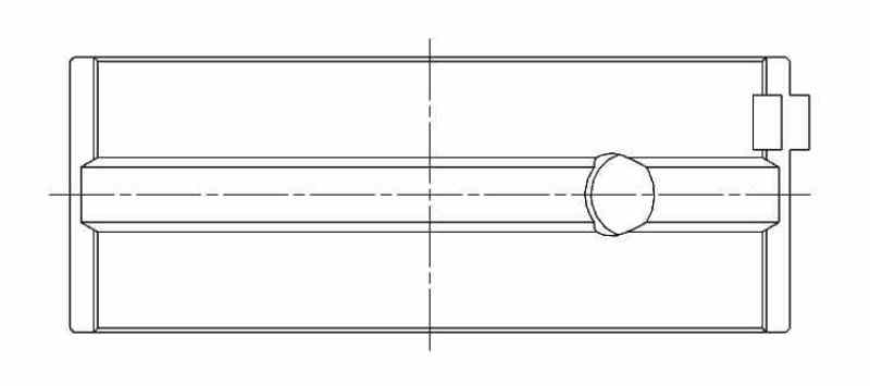 ACL Race Series Main Bearings Toyota 4AGE/4AGE Size: .025 5M1695H-.025 Technical Drawing