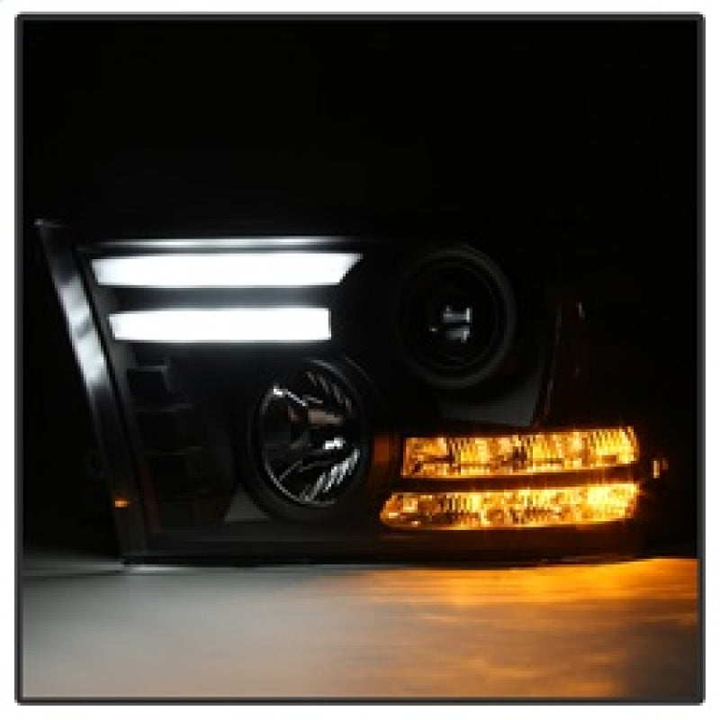 Spyder Dodge Ram 09-12 Projector Headlights Light Bar DRL Black PRO-YD-DR09-LBDRL-BK 5081001 5081001 Photo - Unmounted
