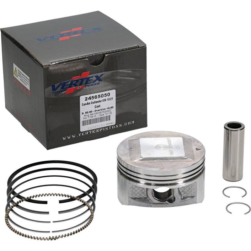 Vertex Pistons Vertex Piston 04-05 Can-Am Outlander 330 2x4 330cc +0.50mm Oversized Cast Replica Piston Kit 24565050 24565050 Photo - Primary