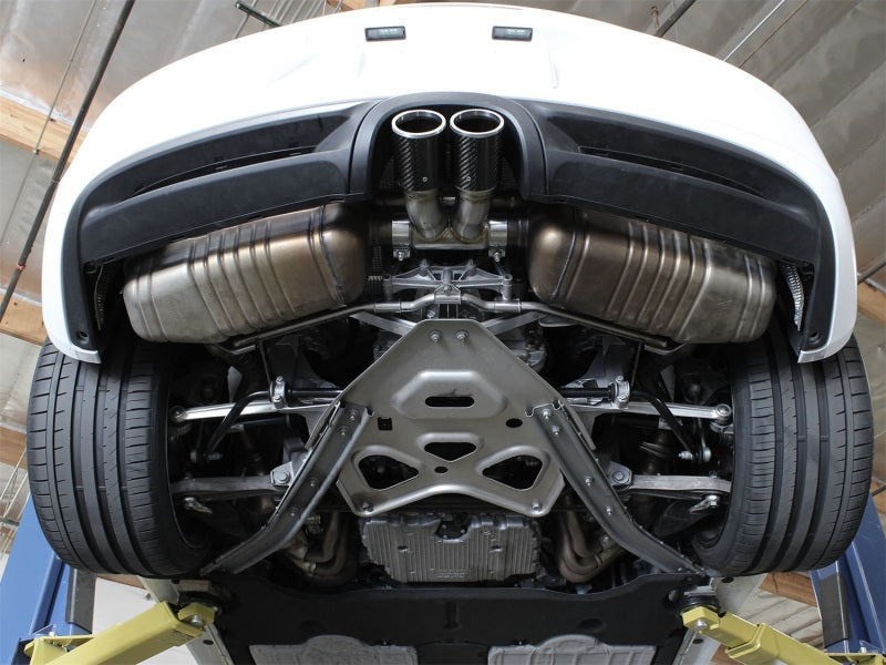 aFe 304 SS EXH Tip Carbon Fiber -  Porsche Cayman S/Boxster S (981) 13-14 49C36413-C Photo - Mounted
