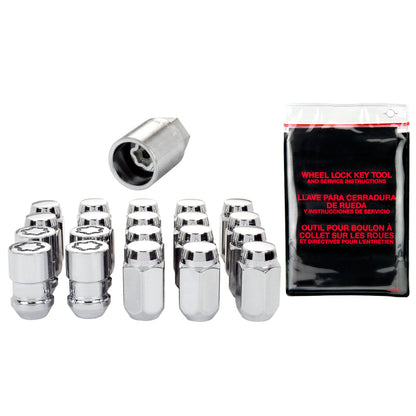 McGard 5 Lug Hex Install Kit w/Locks (Cone Seat Nut) 7/16-20 / 13/16 Hex / 1.5in. Length - Chrome 84532 84532 Photo - out of package