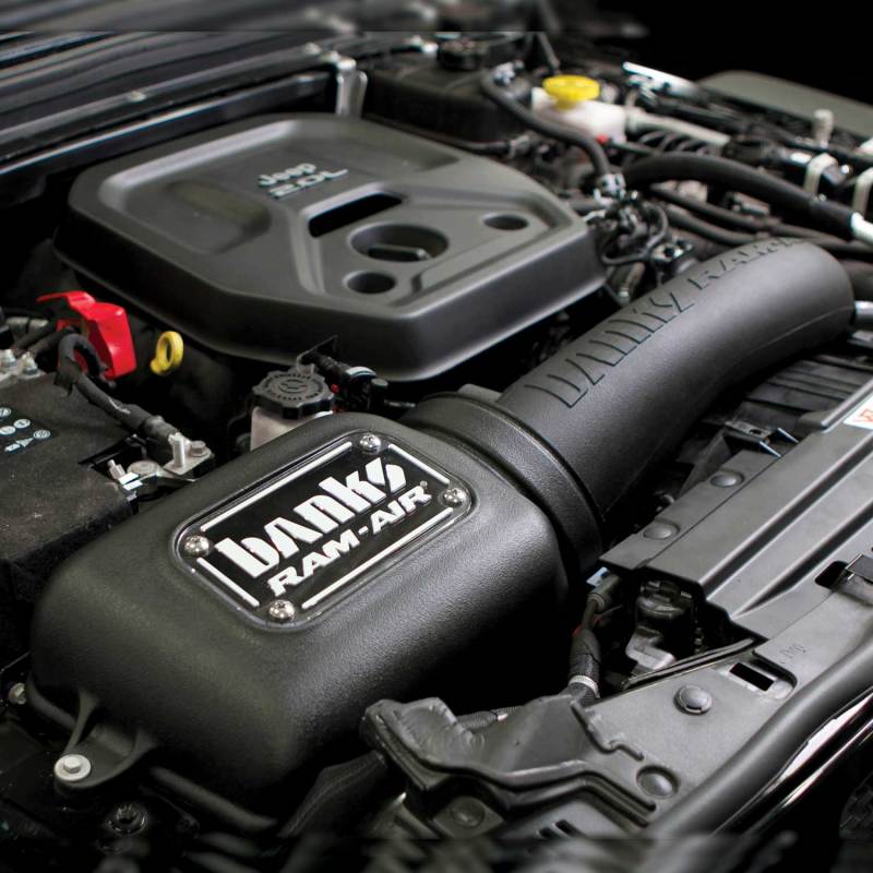 Banks Power 18-21 Jeep 2.0L Turbo Wrangler (JL) Dry Filter Ram-Air Intake System 41844-D 41844-D Photo - Mounted