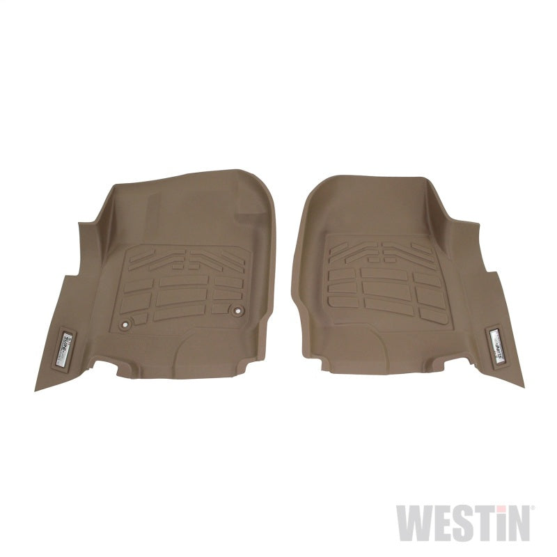 Westin 2017-2018 Ford Super Duty Regular/Super/Crew Cab Wade Sure-Fit Floor Liners Front - Tan 72-130084 72-130084 Photo - Primary