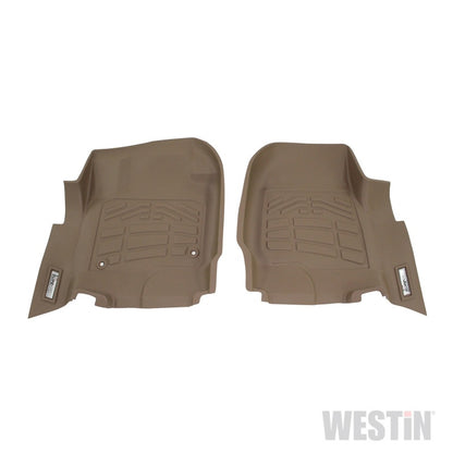 Westin 2017-2018 Ford Super Duty Regular/Super/Crew Cab Wade Sure-Fit Floor Liners Front - Tan 72-130084 72-130084 Photo - Primary