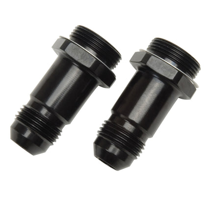 Russell -6 AN Holley Dual Feed Carb Adapter Fitting (Black Finish) 640213 Photo - Primary