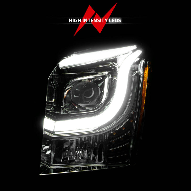 ANZO 2015-2017 GMC Yukon XL Projector Headlights W Lightbar - Chrome/Amber 111536 111536 User 5