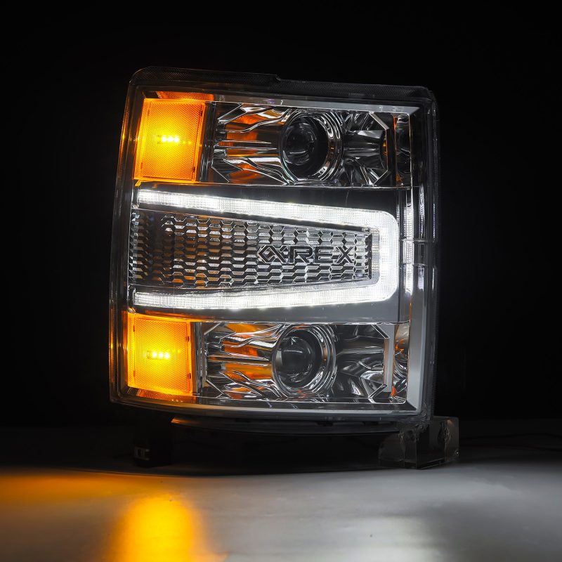 AlphaRex 14-15 Chevy 1500 PRO-Series Projector Headlights Chrome w/Sequential Signal &  DRL 880246 880246 User 4