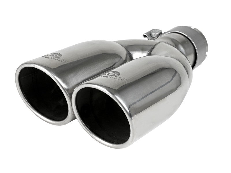 aFe Rebel Series 2.5in 409 SS Axle-Back Exhaust Polished 07-18 Jeep Wrangler (JK) V6-3.6L/3.8L 49-48086-P 49-48086-P Photo - Close Up