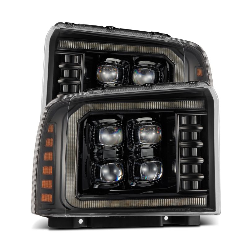 AlphaRex 05-07 Ford Super Duty/Excursion NOVA-Series LED Projector Headlights Alpha-Blk w/Activ Ligh 880318 880318 Photo - Primary