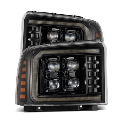AlphaRex 05-07 Ford Super Duty/Excursion NOVA-Series LED Projector Headlights Alpha-Blk w/Activ Ligh 880318 880318 Photo - Primary