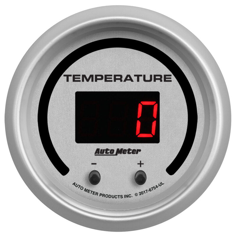 Autometer 52.4mm Silver Switchable 60-340 Degrees F/40-170 Degrees C Ultra-Lite Elite Digital Gauge 6754-UL 6754-UL User 2