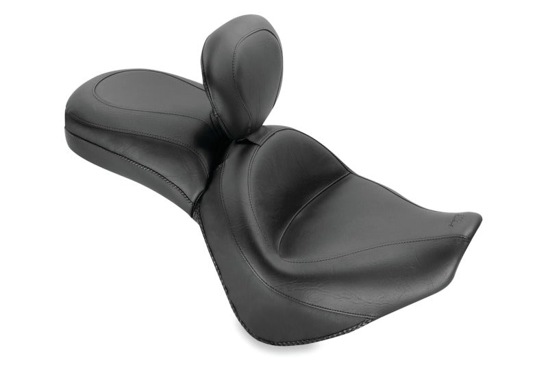 Mustang Motorcycle Mustang 06-21 Kawasaki Vulcan 900 Classic, Custom Touring 1PC Seat w/Driver Backrest - Black 79417 79417 Photo - Primary
