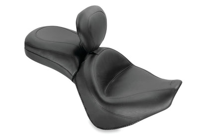 Mustang Motorcycle Mustang 06-21 Kawasaki Vulcan 900 Classic, Custom Touring 1PC Seat w/Driver Backrest - Black 79417 79417 Photo - Primary