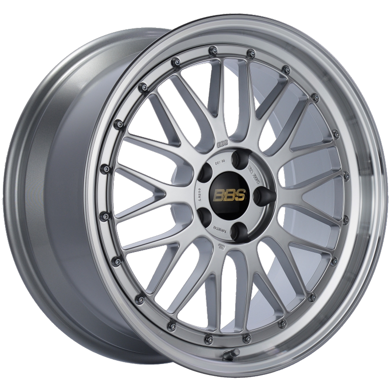 BBS LM 19x9 5x112 ET42 Diamond Silver Center Diamond Cut Lip Wheel -82mm PFS/Clip Required LM250DSPK LM250DSPK Photo - Primary