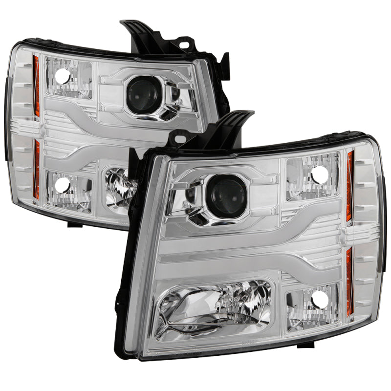 Spyder Chevy Silverado 1500 07-13 Version 3 Projector Headlights - Chrome PRO-YD-CS07V3-LBDRL-C 5083616 5083616 Photo - Primary