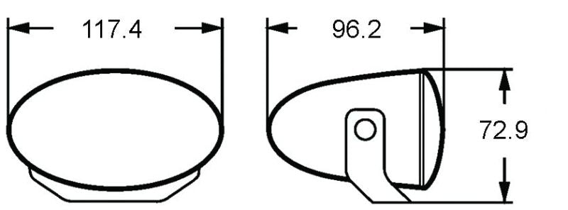 Hella Driving Light Kit 008283811 Technical Drawing