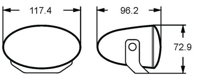 Hella Driving Light Kit 008283811 Technical Drawing