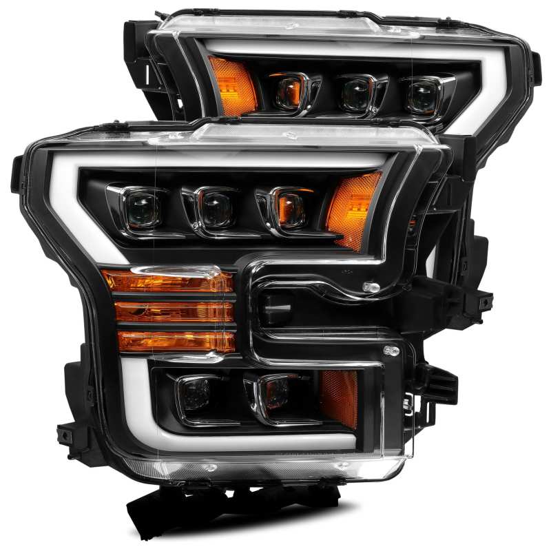 AlphaRex 17-20 Ford Raptor NOVA LED Proj Headlights Plank Style Matte Black w/Activ Light/Seq Signal 880152 880152 Photo - Primary