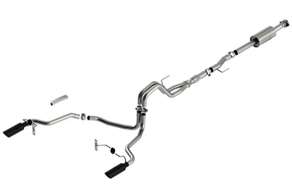 Borla F-150 2021 5.0L 4dr CC SB EC STB Lariat/KR/Platinm/LTD 3/2.25 SRE Cat-Back ATAK Black CHR Tips 140867BC 140867BC Photo - Primary