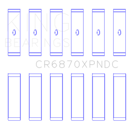 King Engine Bearings King Nissan VR38DETT pMaxKote Performance Con Rod w/ Dowel Hole Bearing Set CR6870XPNDC CR6870XPNDC Photo - Primary