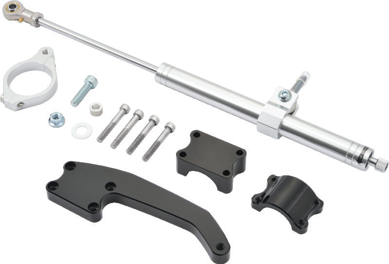 TwinPower Twin Power 17-Up FLH FLT Models Satin Finish Steering Damper Kit 601807 601807 Photo - Primary