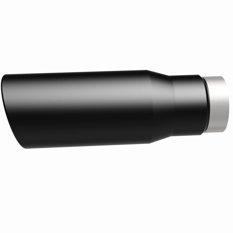 Magnaflow Tip Stainless Black Coated Single Wall Round Single Outlet 5in Dia 3.5in Inlet 14.5in L 35237 35237 360 Degree Image Set