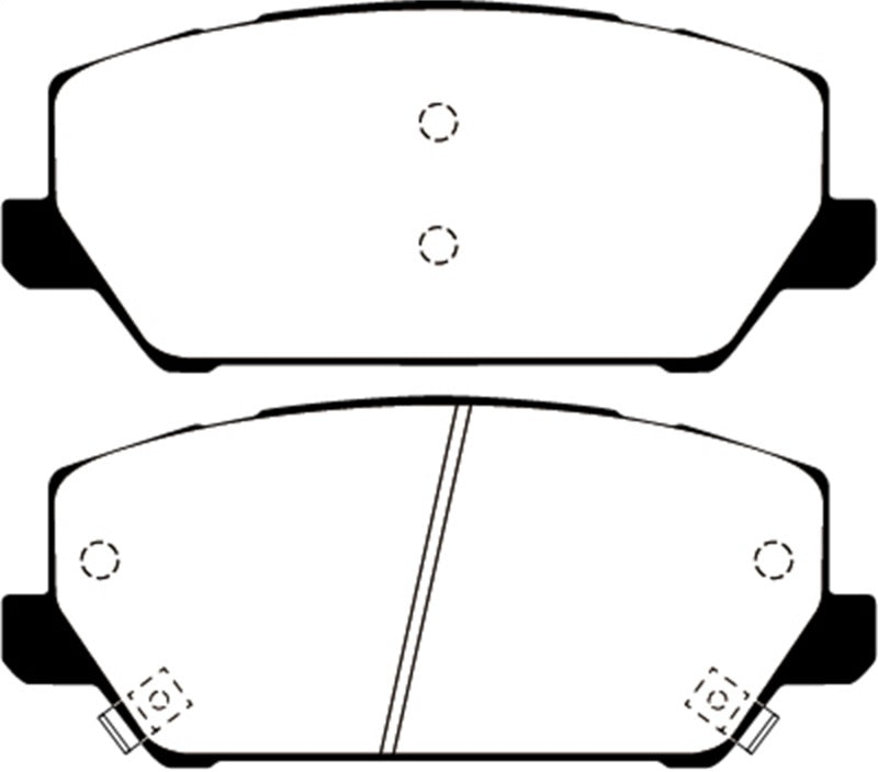 EBC 2019+ Hyundai Veloster N (2nd Gen) 2.0L Turbo Yellowstuff Front Brake Pads DP42343R DP42343R Photo - Primary