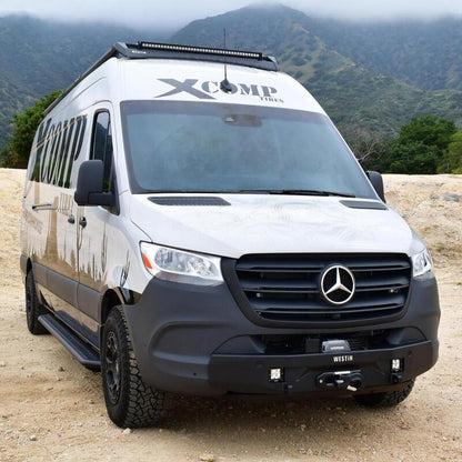 Westin 19-23 Mercedes-Benz Sprinter Pro-Series Mid Width Front Bumper - Textured Black 58-311295 58-311295 Photo - lifestyle view
