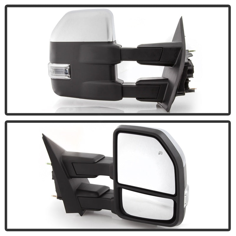 SPYDER xTune 15-17 Ford F-150 Heated LED Telescoping Pwr Mirrors - Clr (Pair) (MIR-FF15015S-G4-PWH-CL-SET) 9943072 9943072 Photo - Unmounted