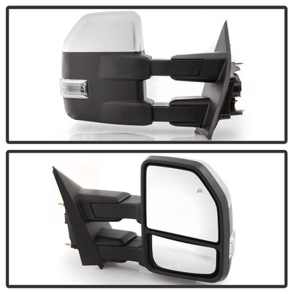 SPYDER xTune 15-17 Ford F-150 Heated LED Telescoping Pwr Mirrors - Clr (Pair) (MIR-FF15015S-G4-PWH-CL-SET) 9943072 9943072 Photo - Unmounted